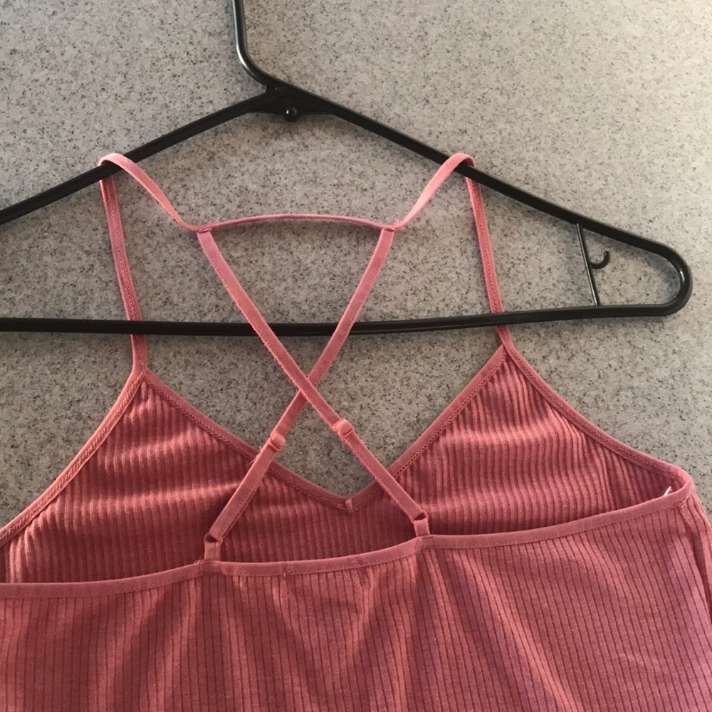 Light Pink Ribbed Tank Top - Picture 4 of 4